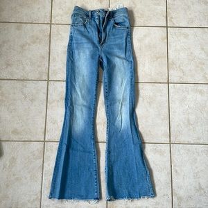 Abercrombie & Fitch high rise flare denim jeans